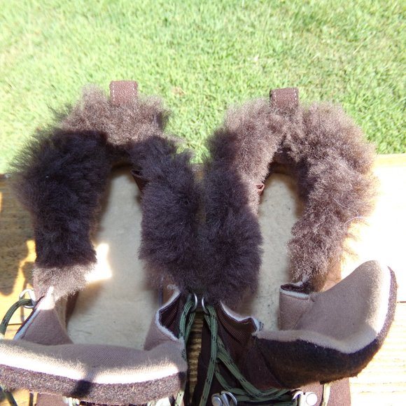 UGG KIDS 1018455K BROWN SUEDE LACE UP OBIE WATERPROOF SHOES BIG KIDS SIZE 6 - Picture 6 of 10